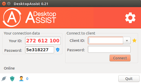 DesktopAssist Linux screenshot