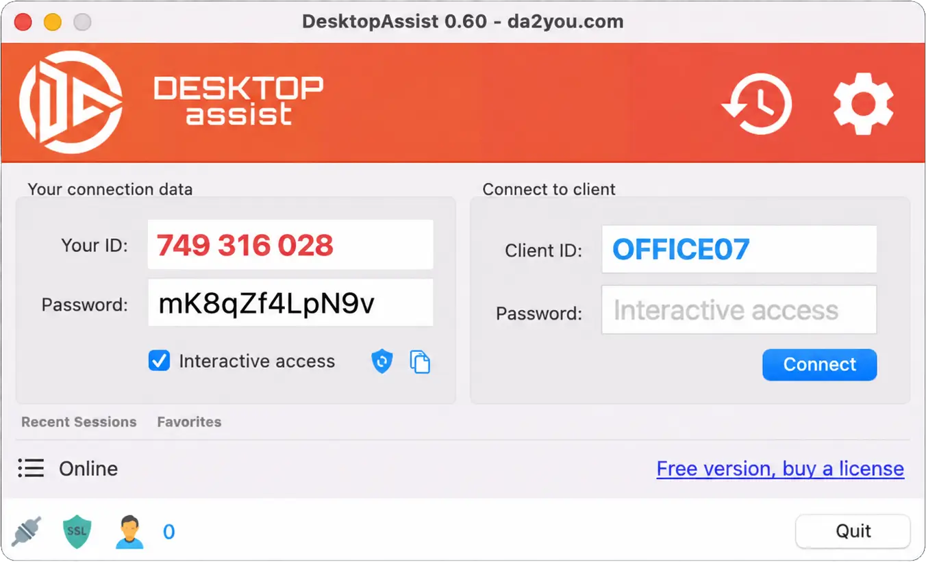 DesktopAssist na macOS