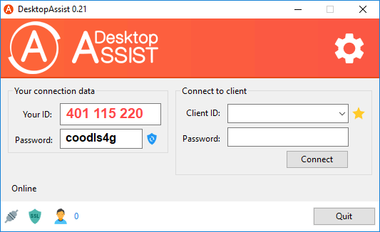 DesktopAssist Windows screenshot